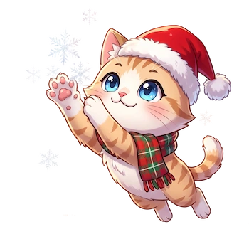 Santa Neko Waving